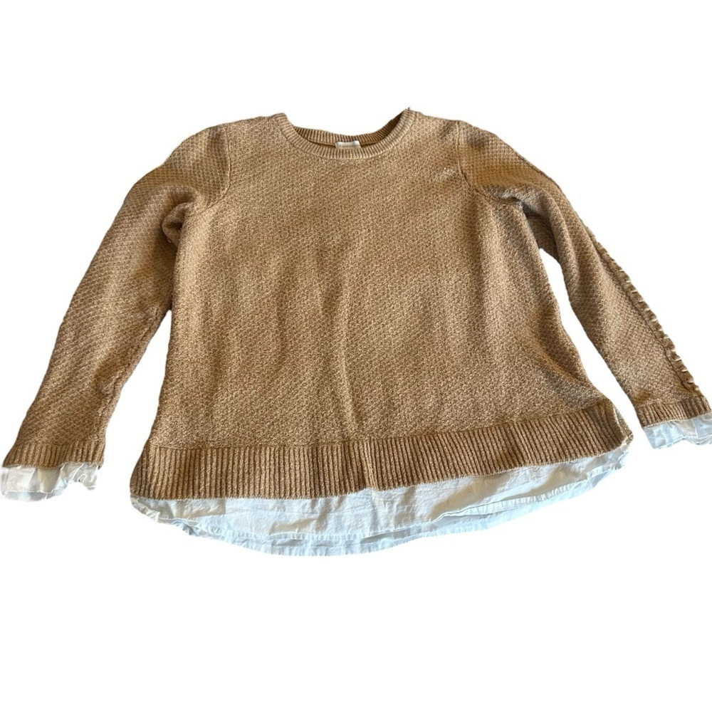 Charter Club Women's Tan Crew Neck Sweater